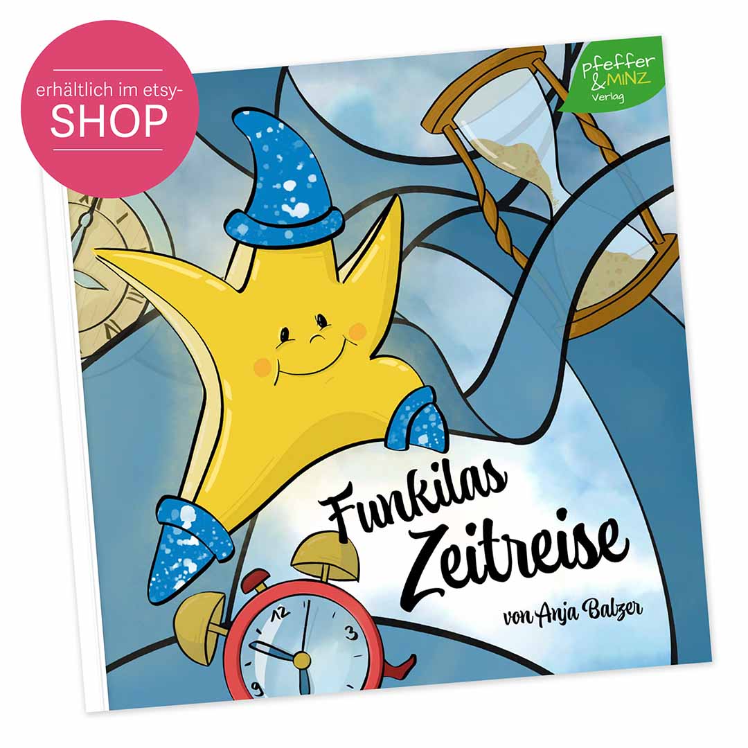 pfeffer&MINZ-Verlag Cover des Kinderbuchs Funkilas Zeitreise