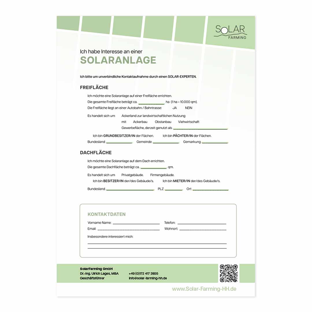 Dokument für Interessenten -  SolarFarming Hamburg