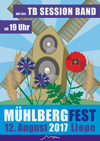 arbeitsprobe plakat mühlbergfest 2017